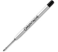 Caran D'Ache - Recambio Roller Reemplazable para Bolígrafos Retráctiles de Bola, Escritura suave y Secado Rápido, Recambio de Punta Fina F (Negro)