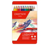 Caran D'Ache Supracolor 12 Set Artista Aquarelle Color Lápiz Suave Agua Soluble