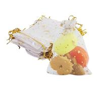 CARANNACLTD 60 bolsas de organza de 9 x 12 cm, para bodas, Navidad, bautizos, bolsas de organza para rellenar, bolsas para regalo de lavanda, bolsas pequeñas (blanco)