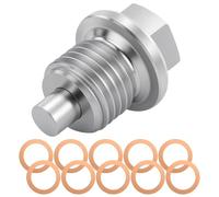 CARANNACLTD Tapón Magnético Drenaje Aceite, M14x1.5 Tuerca Drenaje Sumidero Magnético, Coche Tapón Bandeja Magnética Drenaje Acero Inoxidable, con Arandela Cobre Repuesto, para El Tornillo Accesorios
