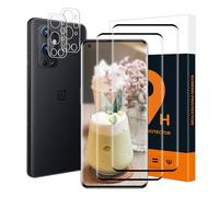 Carantee 2+2 Pack Vidrio Templado para Oneplus 9 Pro 5G, Cámara Trasera 3D Cobertura Total a prueba de Burbujas 9H Dureza Protector Pantalla Ultra HD Claro Oneplus 9 Pro Vidrio Protección