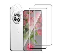 Carantee 2 + 2 protectores de pantalla para Oneplus 13 5G con protección de cámara, borde 3D irrompible Oneplus 13 Panzer Protector de pantalla de cristal ultra transparente antiincrustante Premium