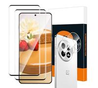 Carantee 2 + 2 protectores de pantalla para Oneplus 13 5G, dureza 9H, cristal protector de pantalla sensible táctil, protección de cámara, antiburbujas, cobertura completa 3D, ultratransparente