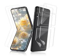 Carantee 2 + 2 unidades de protector de pantalla de TPU para Samsung Galaxy Z Flip 4 5G, HD, transparente, antiarañazos, antiburbujas, 0,33 mm, Samsung Z Flip 4, fácil de plegar, autocuración, ajuste