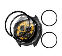 Carantee - Juego de 2 paquetes de vidrio templado para Garmin Forerunner 965, cubierta 3D con borde negro, cristal protector, anti arañazos, táctil sensible, HD sin burbujas Garmin Forerunner 965