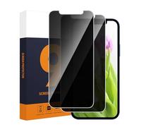 Carantee Protector de pantalla para iPhone 12 Mini 5G, protección visual, dureza 9H, lámina de protección visual, borde 2,5D, sin burbujas, 2 unidades de protección de pantalla antiespía para iPhone