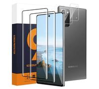 Carantee Protector de pantalla para Samsung Note 20, ultratransparente, sin burbujas, antisuciedad, antiarañazos, 3D, curvado, ultraresistente, doble protección, 2 + 2 unidades