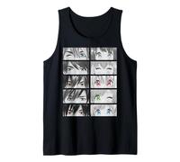 Caras de Anime Ojos Kawaii Cara Camiseta sin Mangas