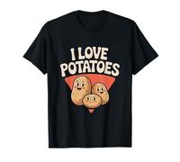Caras lindas de papa kawaii I Love Potatoes Camiseta
