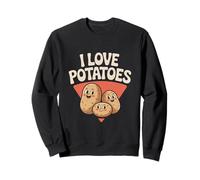 Caras lindas de papa kawaii I Love Potatoes Sudadera