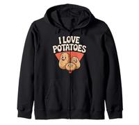 Caras lindas de papa kawaii I Love Potatoes Sudadera con Capucha