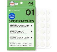 caraseoul Parches Granos, Pimple Patches en Hidrocoloide para Acne e Imperfecciones, con Bakuchiol y Aloe Vera, Skincare Coreano - Testado Dermatológicamente, 2 Tamaños (10, 12mm) [44 Unidades]