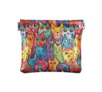 Carat Cute Doodle ArtWomen - Monedero de piel para cosméticos para mujeres y niñas, quilate, lindo arte de garabatos, 1 size