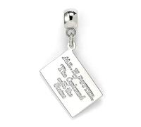 HARRY POTTER Hogwarts aceptación Carta Slider Charm Chapado en Plata