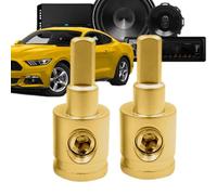 carAudio wireTerminals - High Power Brass Speaker wireConnectors, long lasting carAmplifier Wiring Terminals, Auto Audio Distribution Block | Speaker & Amp wireConnectors for carStereo Installat