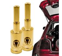 carAudio wireTerminals - High Power Brass Speaker wireConnectors, long lasting carAmplifier Wiring Terminals, Auto Audio Distribution Block | Speaker & Amp wireConnectors for carStereo Installat