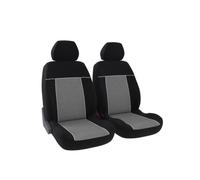 CARAUTO Funda de asiento universal Delante kit : 2 asientos (delanteros) - Malla poliéster y poliéster con relieve Negro (Ref: 01012874)