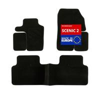 Carauto, GE3211, Scenic 2, Alfombrillas de coche pour Renault, 3 uds, Modelo Star