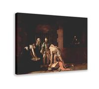 Caravaggio - Lienzo decorativo para pared, diseño moderno de La decapitación de San Juan Bautista de Caravaggio, 61 x 91 cm