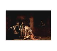 Caravaggio - Póster de La decapitación de San Juan Bautista de Caravaggio para dormitorio, decoración de lienzo deportivo, paisaje, oficina, habitación, regalo, sin marco, 20 x 30 pulgadas