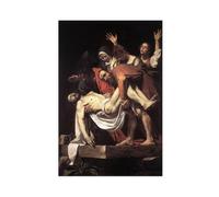 Caravaggio - Póster decorativo de pared con texto en inglés "The Entombment of Christ" de Caravaggio para bar, restaurante, garaje, cafetería, regalo sin marco, 30,5 x 45,7 cm