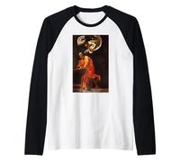 Caravaggio The Inspiration of Saint Matthew Camiseta Manga Raglan