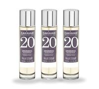Caravan Fragancias 20 Dinámico Amaderada Eau de Parfum para Hombre, 150 ml, Pack de 3
