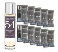 CARAVAN FRAGANCIAS Perfume de Hombre Nº54 de 150 ml + Set de 10 Viales de Fragancias Masculinas distintas de Caravan para descrubir nuevos aromas