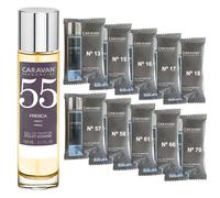 CARAVAN FRAGANCIAS Perfume de Hombre Nº55 de 150 ml + Set de 10 Viales de Fragancias Masculinas distintas de Caravan para descrubir nuevos aromas
