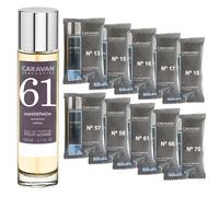 CARAVAN FRAGANCIAS Perfume de Hombre Nº61 de 150 ml + Set de 10 Viales de Fragancias Masculinas distintas de Caravan para descrubir nuevos aromas