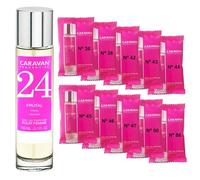 CARAVAN FRAGANCIAS Perfume de Mujer Nº24 de 150 ml + Set de 10 Viales de Fragancias femeninas distintas de Caravan para descubrir nuevos aromas