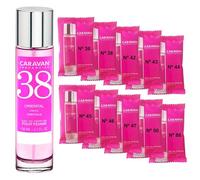 CARAVAN FRAGANCIAS Perfume de Mujer Nº38 de 150 ml + Set de 10 Viales de Fragancias femeninas distintas de Caravan para descubrir nuevos aromas