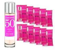 CARAVAN FRAGANCIAS Perfume de Mujer Nº50 de 150 ml + Set de 10 Viales de Fragancias femeninas distintas de Caravan para descubrir nuevos aromas