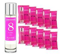 CARAVAN FRAGANCIAS Perfume de Mujer Nº8 de 150 ml + Set de 10 Viales de Fragancias femeninas distintas de Caravan para descubrir nuevos aromas