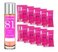 CARAVAN FRAGANCIAS Perfume de Mujer Nº81 de 150 ml + Set de 10 Viales de Fragancias femeninas distintas de Caravan para descubrir nuevos aromas