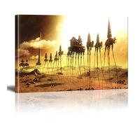 Caravan Salvador Dali Art Poster Prints Surreal Abstract Canvas Paintings en la pared Cuadros para la decoración de la pared de la sala de estar 70x123cm (27.6x48.4in) Withframe
