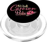 Caravana Babe Lets Camp Rosa Camper Life Funny Camping PopSockets PopGrip para MagSafe