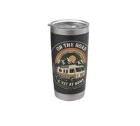 Caravana retro Camper Travel Road Trip Vaso térmico de acero inoxidable de doble pared