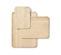 Caraway Juego de tablas de cortar de 4 piezas, juego de tablas de cortar de madera, hechas de madera de abedul certificada FSC, acabado de aceite mineral y cera, 3 tamaños, pequeño, mediano y grande,