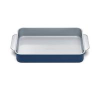 Caraway Sartén rectangular de cerámica antiadherente de 9 x 13 pulgadas, revestimiento de cerámica naturalmente suave, no tóxico, sin PTFE ni PFOA, perfecto para brownies, lasañas, y más, azul marino