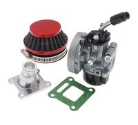 Carb Carburador Compatible Con 49cc 66cc 70cc 80cc Quads De Bolsillo Dirt Quad De 2 Tiempos De Carburador De Carreras De 19 Mm Con Colector De Admisión Y Filtro De Aire.