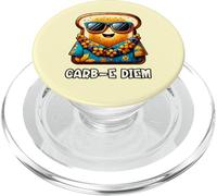 Carb-e Diem Pan Divertido Tostada Vacaciones Humor Tropical PopSockets PopGrip para MagSafe