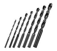 Carbide Drill Bits - Drilling Components, Seven Item Beveled Power Unit Tools For Material Perforation, Cutting Accessory For Hard Timber, Metal Fabrication And Mining Operations