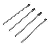 Carbide Rotating Burr Set 4pcs | 6mm Shank Double Cut Metalworking Tools for Steel/Iron/Brass | High Hardness Cemented Carbide Files for Carving, Shaping & Deburring
