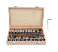 Carbide Woodworking Router Bits Set Trimming Engraving High Strength and Durability for Woodworking Craftsmen Green (1/4 Inch Shank) (1/2 Inch Shank)