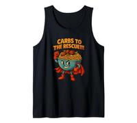 Carbohidratos al Rescate Divertido Pasta Food Humor Camiseta sin Mangas
