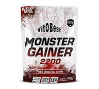 Carbohidratos MONSTER GAINER 2200 - Suplementos Alimentación y Suplementos Deportivos - Vitobest (Fresa, 1,5 Kg)