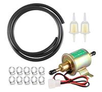 CarBole 12V Bomba de Combustible Eléctrica 4-7PSI,Bomba de Gasolina Universal,HEP-02A,Adecuado para Gasolina y Diesel,con 2m Manguera de Combustible,Filtros de Gasolina y 10×Abrazaderas de Sujeción