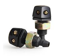 CarBole - Bomba universal de lavado del parabrisas delantero: 2 piezas de sistema de lavado de parabrisas con boquillas de rociador para limpiaparabrisas de repuesto