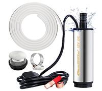 CarBole DC 12V Bomba Sumergible 51mm,Bomba de Agua Diésel de Combustible con Filtro,Bomba de Aceite con Interruptor de Control,Bomba de Transferencia de Aceite con Abrazadera de Cocodrilo